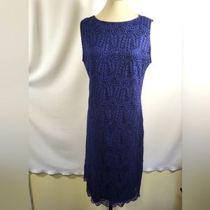 Sharagano royal blue midi dress  women's  10  #947